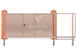 Алюминиевые откатные ворота Престиж Алютех 2250×2800 ЗМК-9679